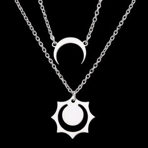 You Are My Sun, My Moon- Puzzle 2 Pc Layered Friends Couples Stainless Necklaces